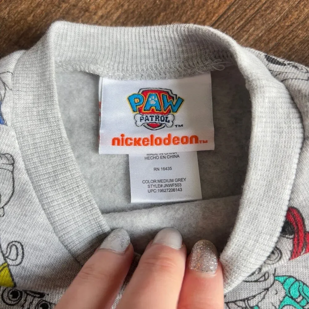 Nickelodeon Paw Patrol 2 Piece Set Outfit Pants Sweatshirt Grey Size 12 Months
